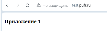 страница приложения 1 в браузере 